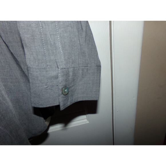 J Jill gray peter pan collar tunic size Medium Petite Back button Excellent - Picture 3 of 6